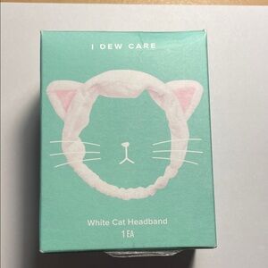 I Dew Care White Cat Headband